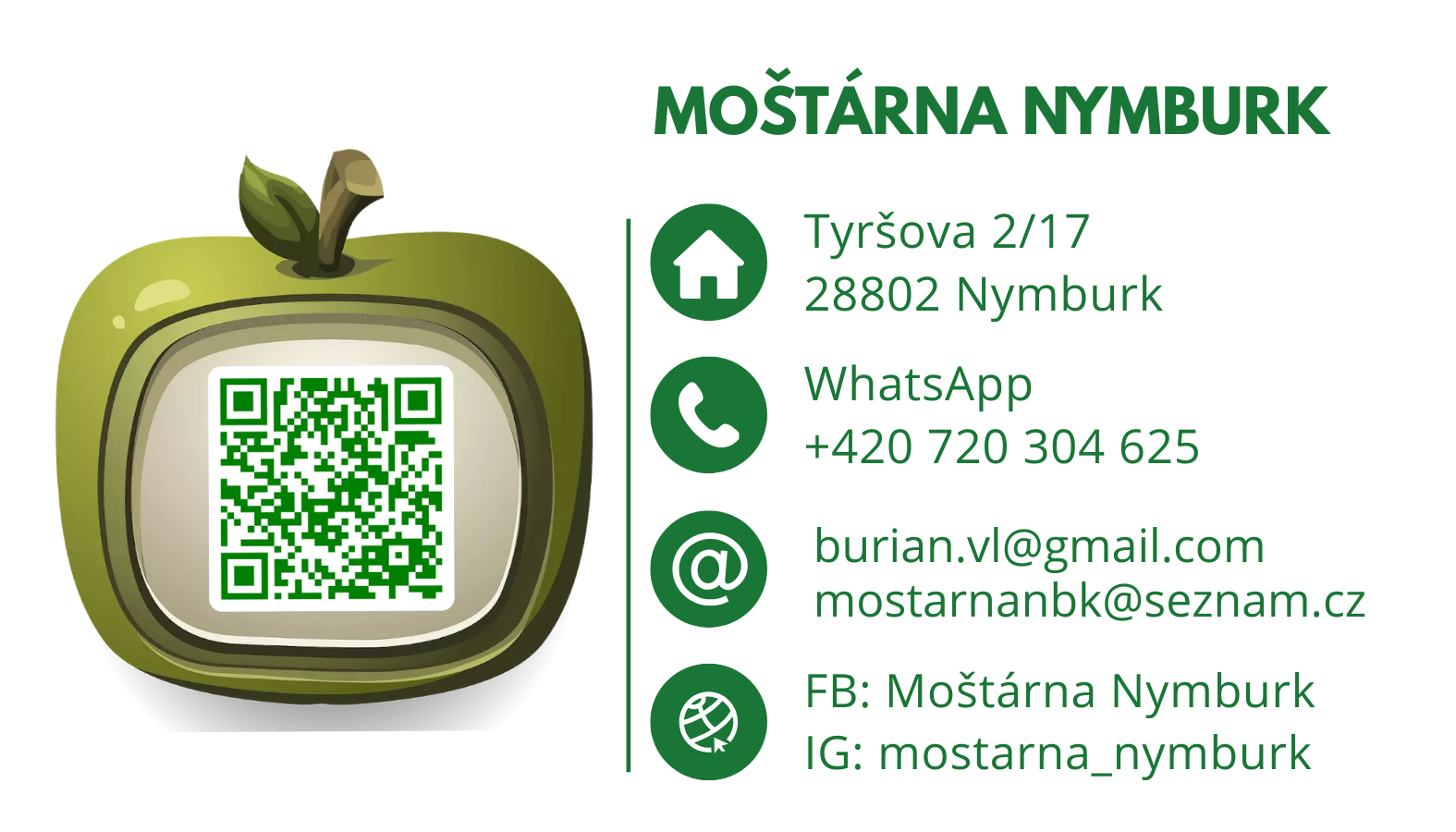 Zadní strana klubové kartičky